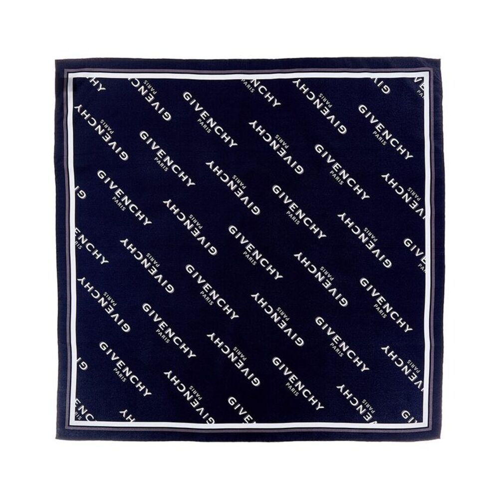 Givenchy Shadow Silk Scarf, Blue